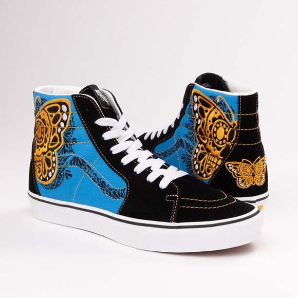 Vans Dia De Los Muertos Sk8-Hi Skate Shoe butterfly  men size 6 women size 7.5 - Picture 8 of 14